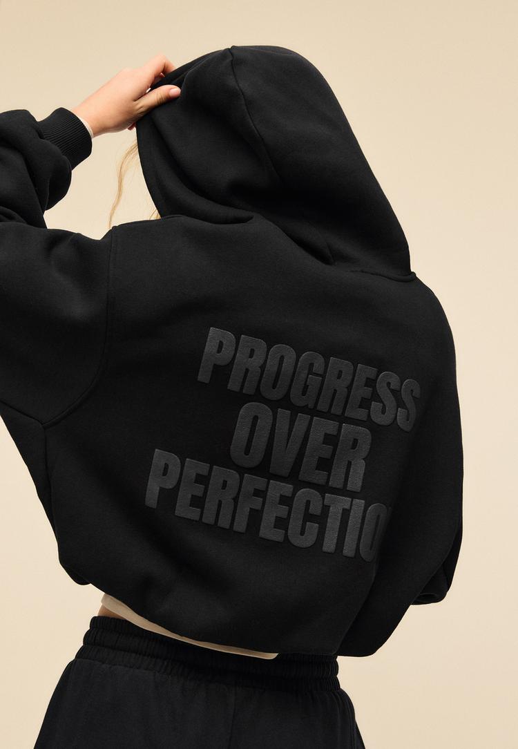 bask%C4%B1l%C4%B1 kap%C3%BC%C5%9Fonlu bomber sweatshirt