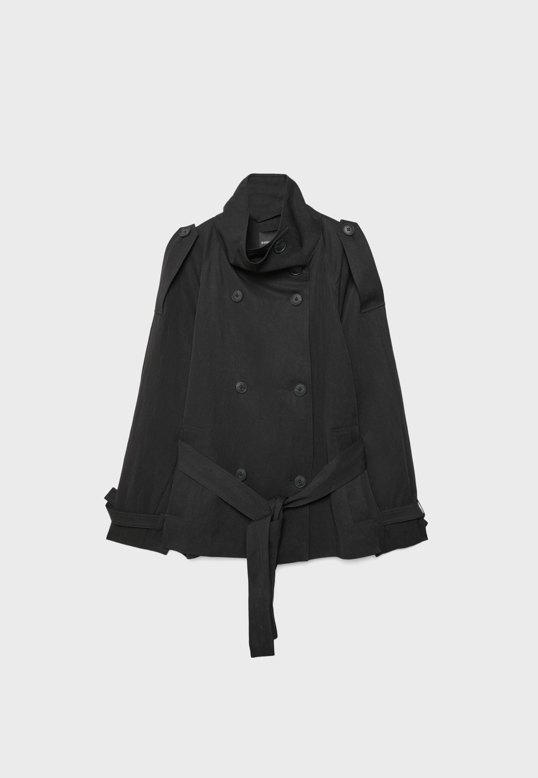 High neck trench — Black