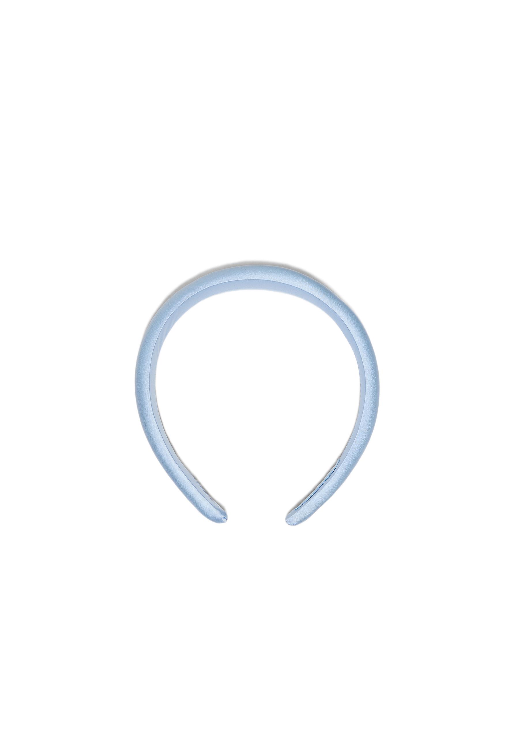 Rigid satin headband — Blue