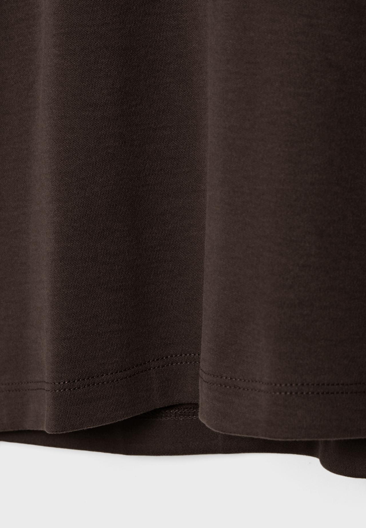Basic regular fit cotton T-shirt — Brown