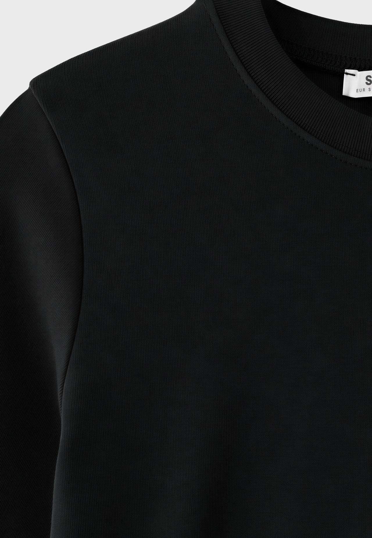 Long sleeve round neck T-shirt — Black
