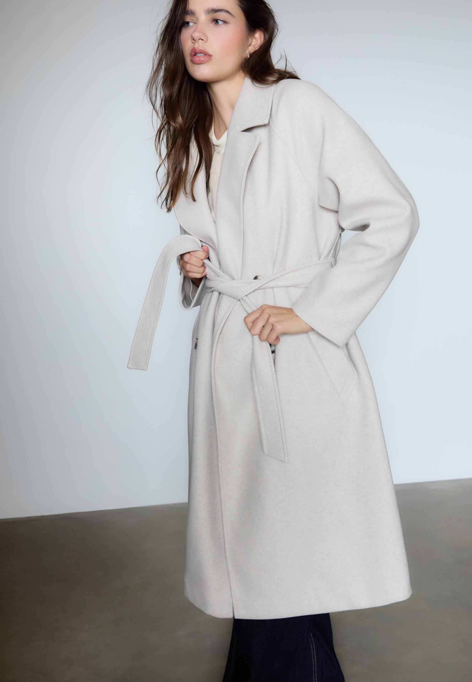 Soft-touch trench coat - Women's fashion | Stradivarius United States