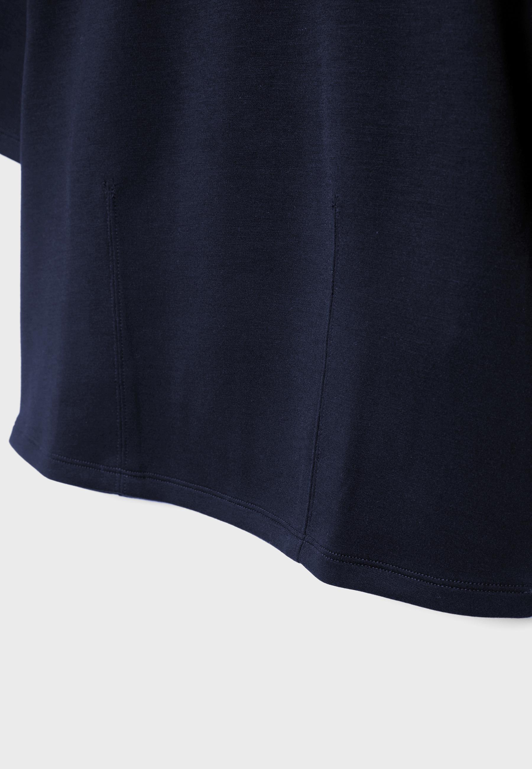 Soft-touch short sleeve T-shirt — Navy blue
