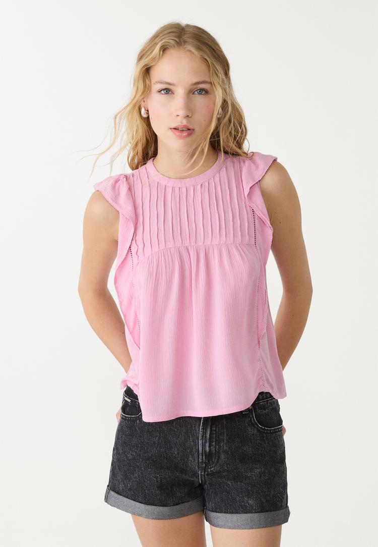 blusa volante fluida