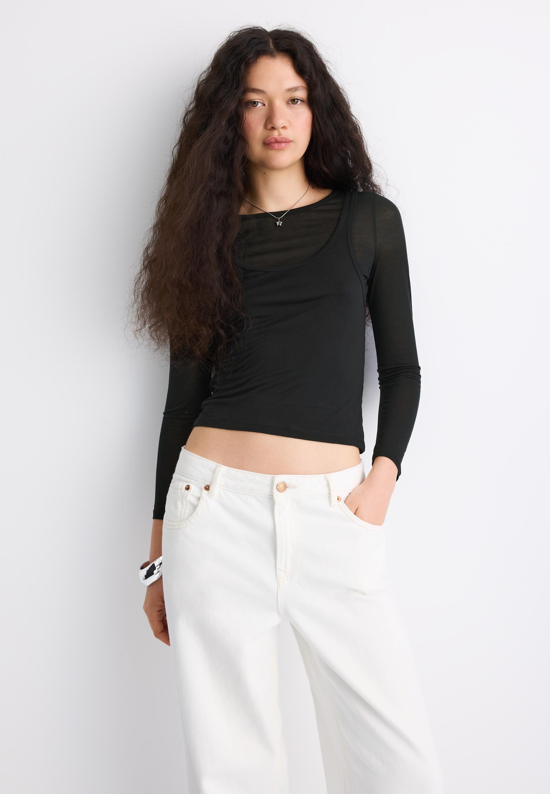 Ecocell double garment T-shirt — Black