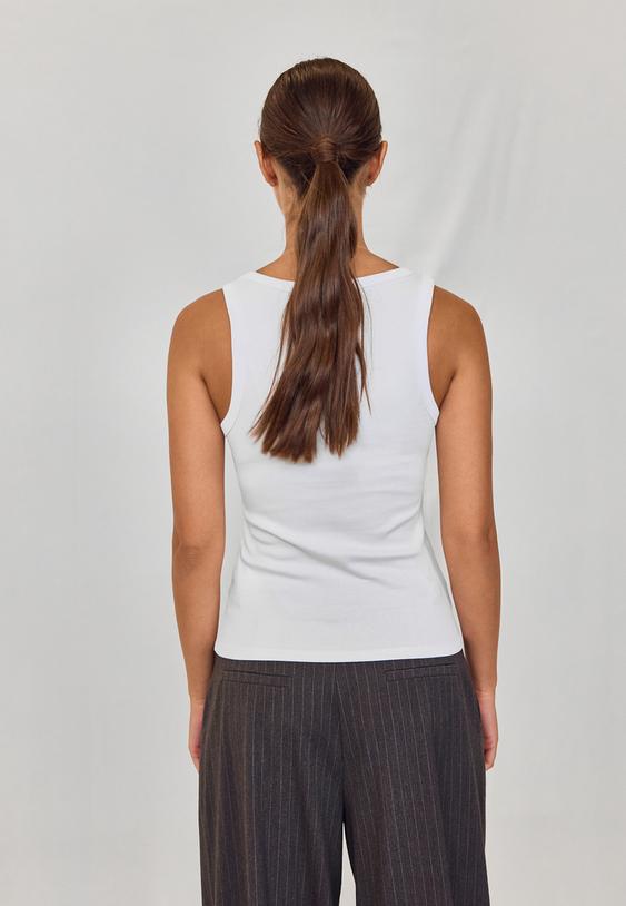 debardeur dos nageur en coton cotele l02522687