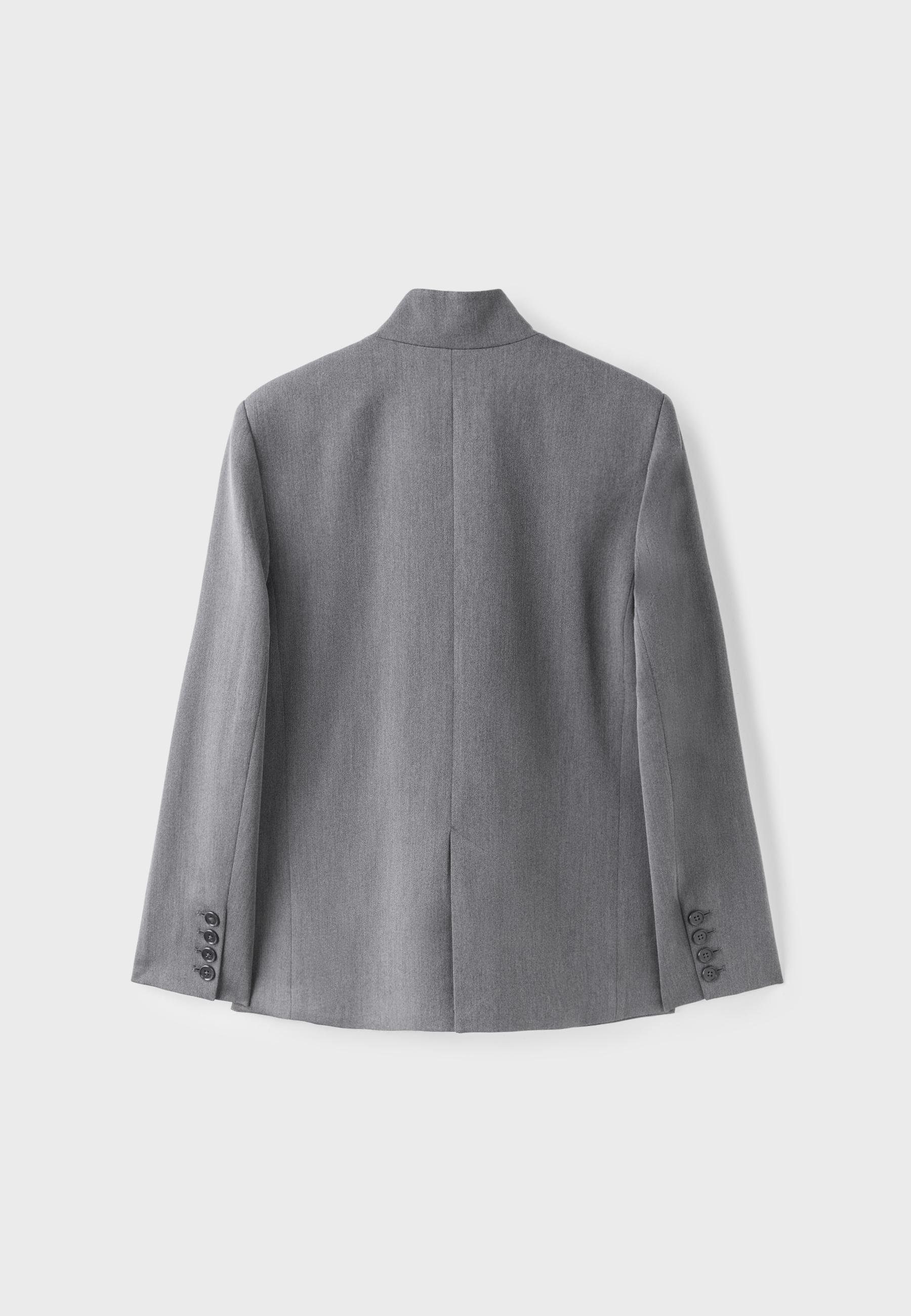 Asymmetric blazer — Grey