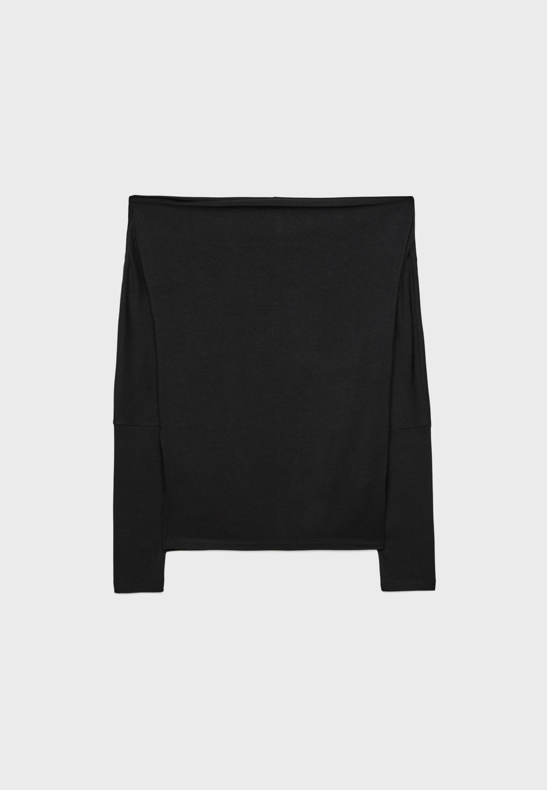 Asymmetric modal top — Black