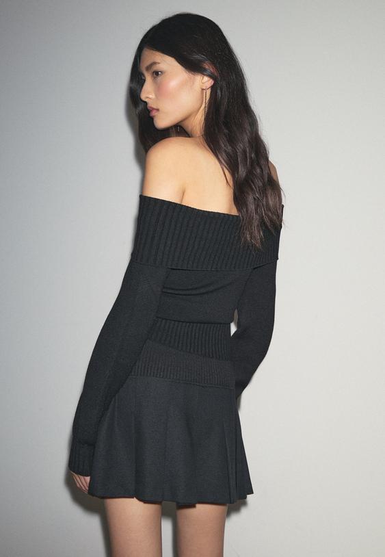 gonna pantalone mini a pieghe