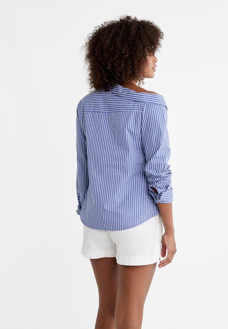 camisa popelin asimetrica