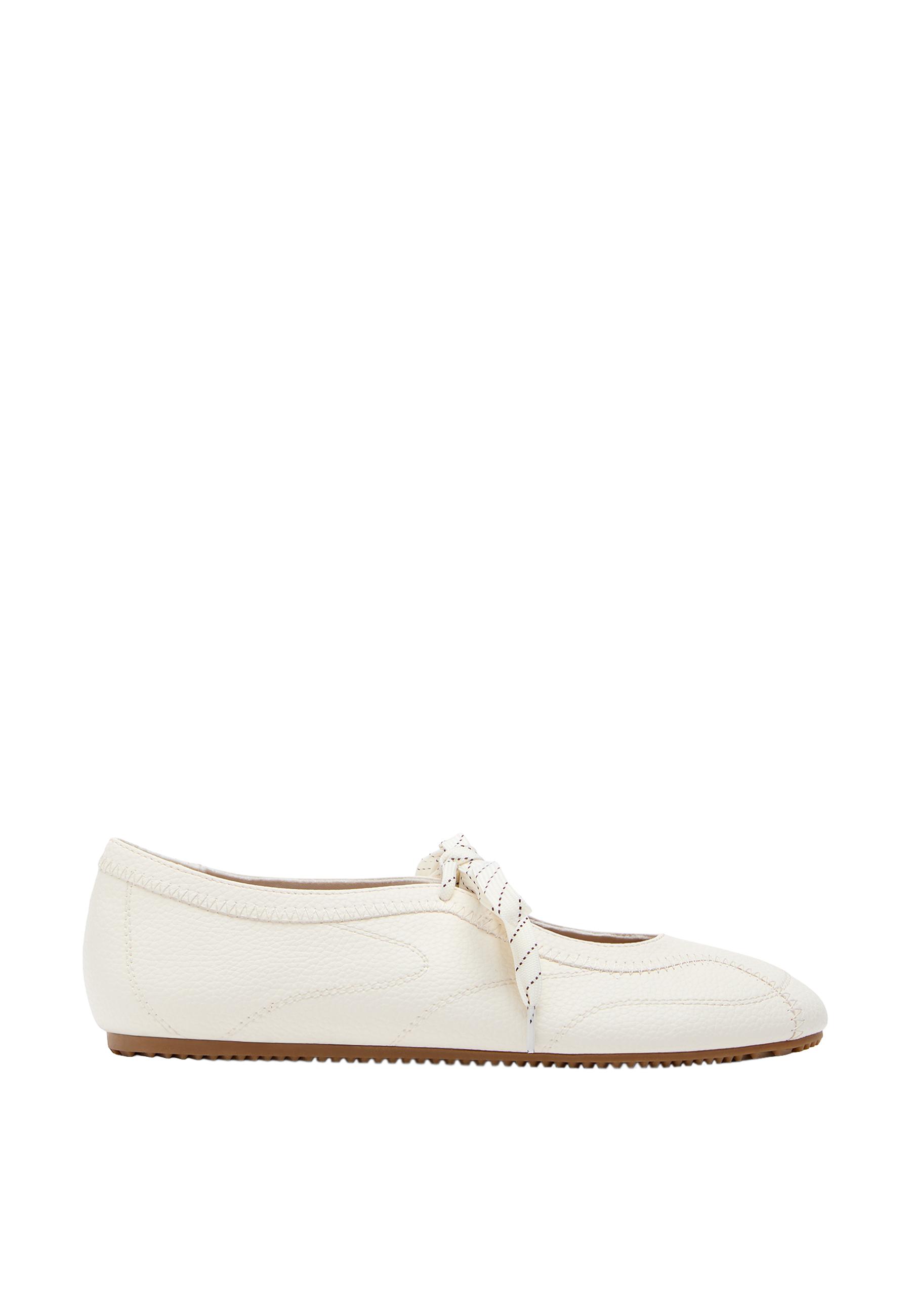 Bow sneaker ballet flats — WHITE