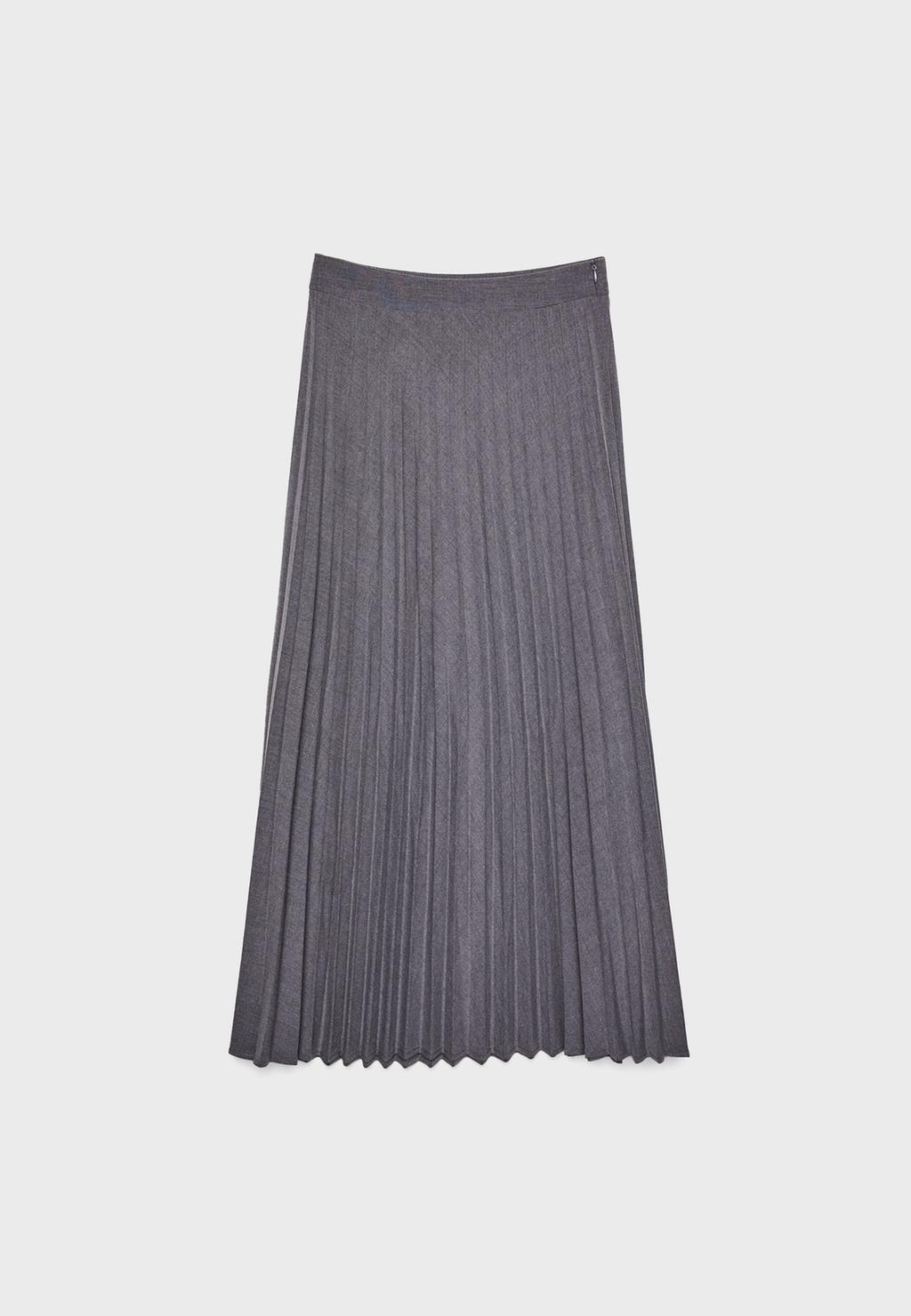 Pleated maxi skirt