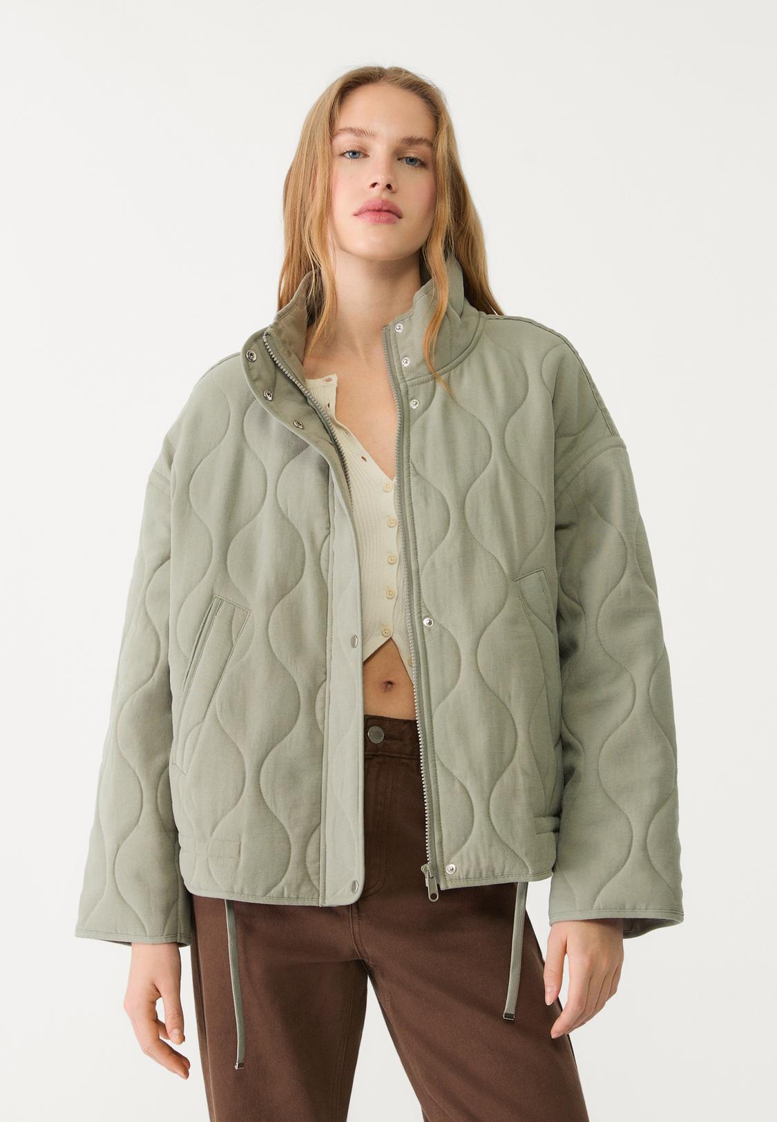 Giubbotto Giacca Montone Stradivarius Stradivarius Piumino Nero