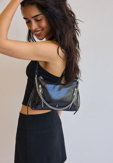 Mini chain shoulder bag — Black 1