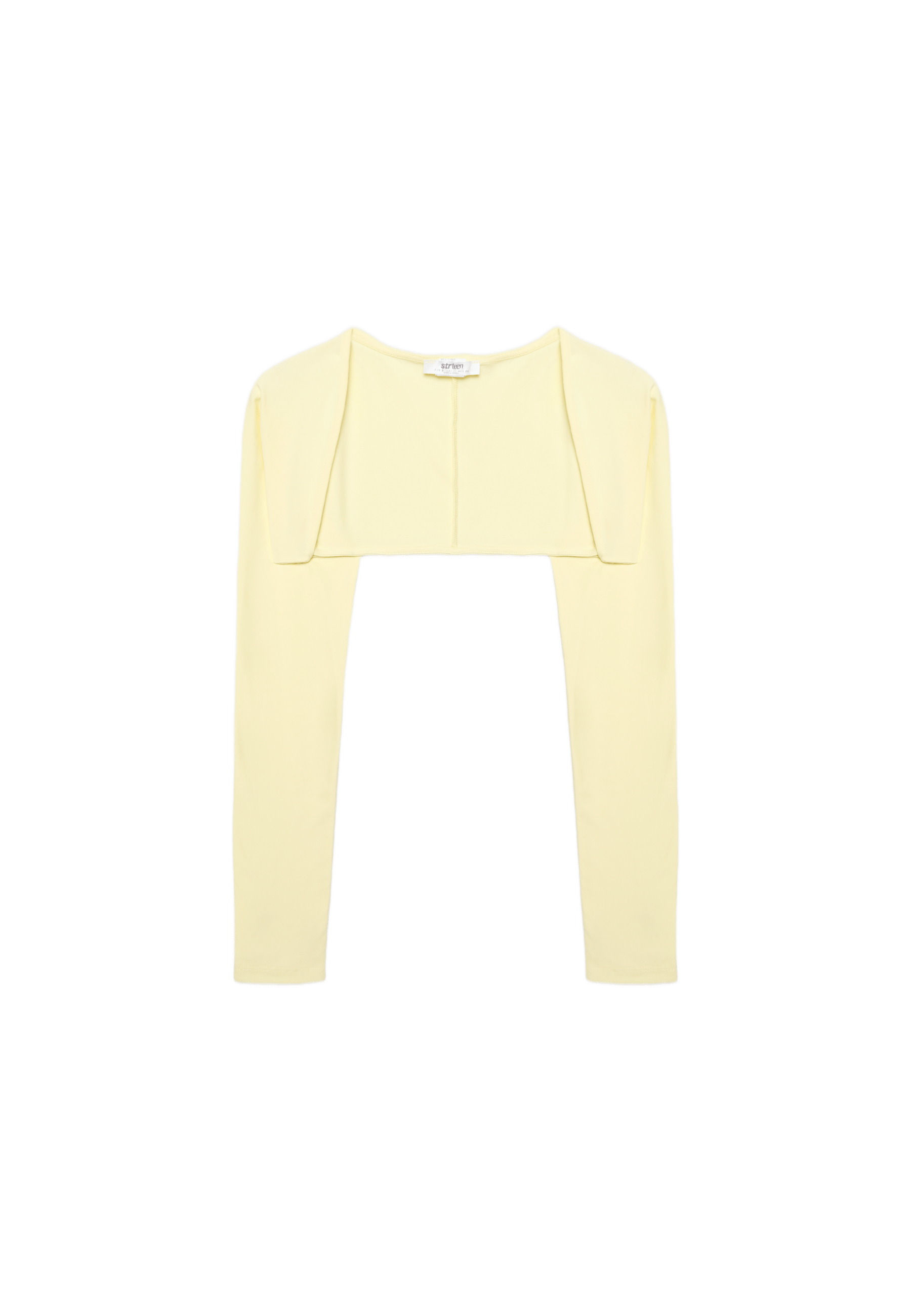 Slim fit long sleeve bolero — Pastel yellow
