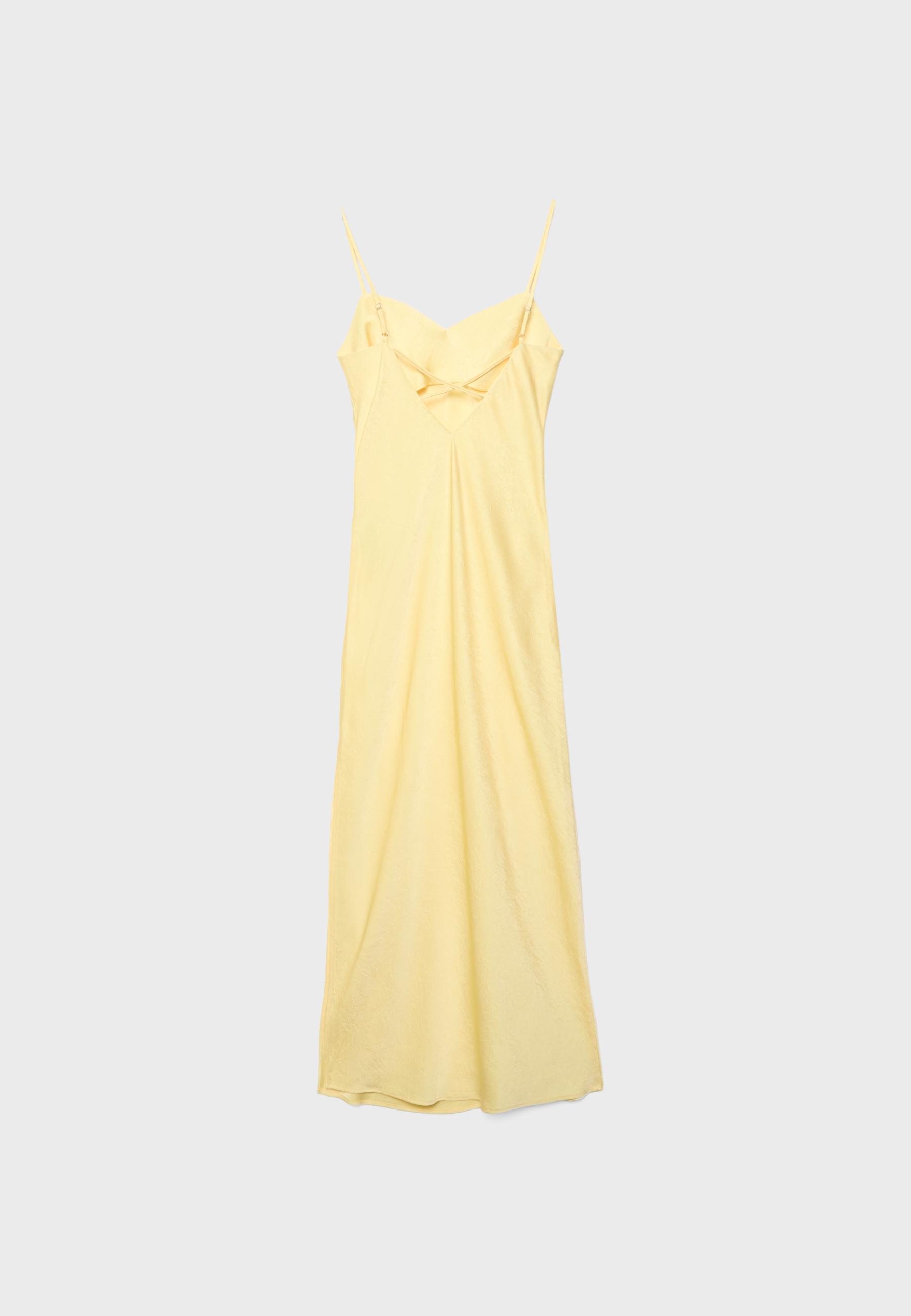 Satin midi dress — Gold