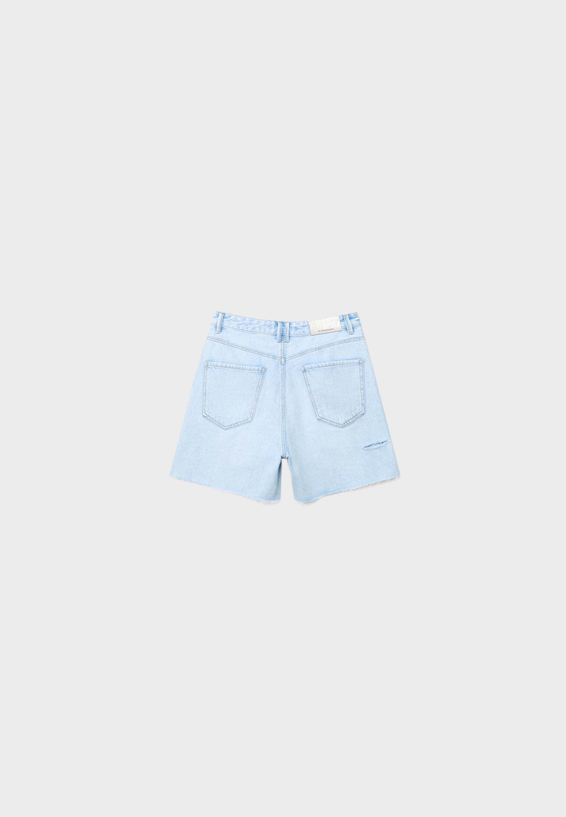 D93 Longline shorts — MEDIUM LIGHT BLUE DENIM