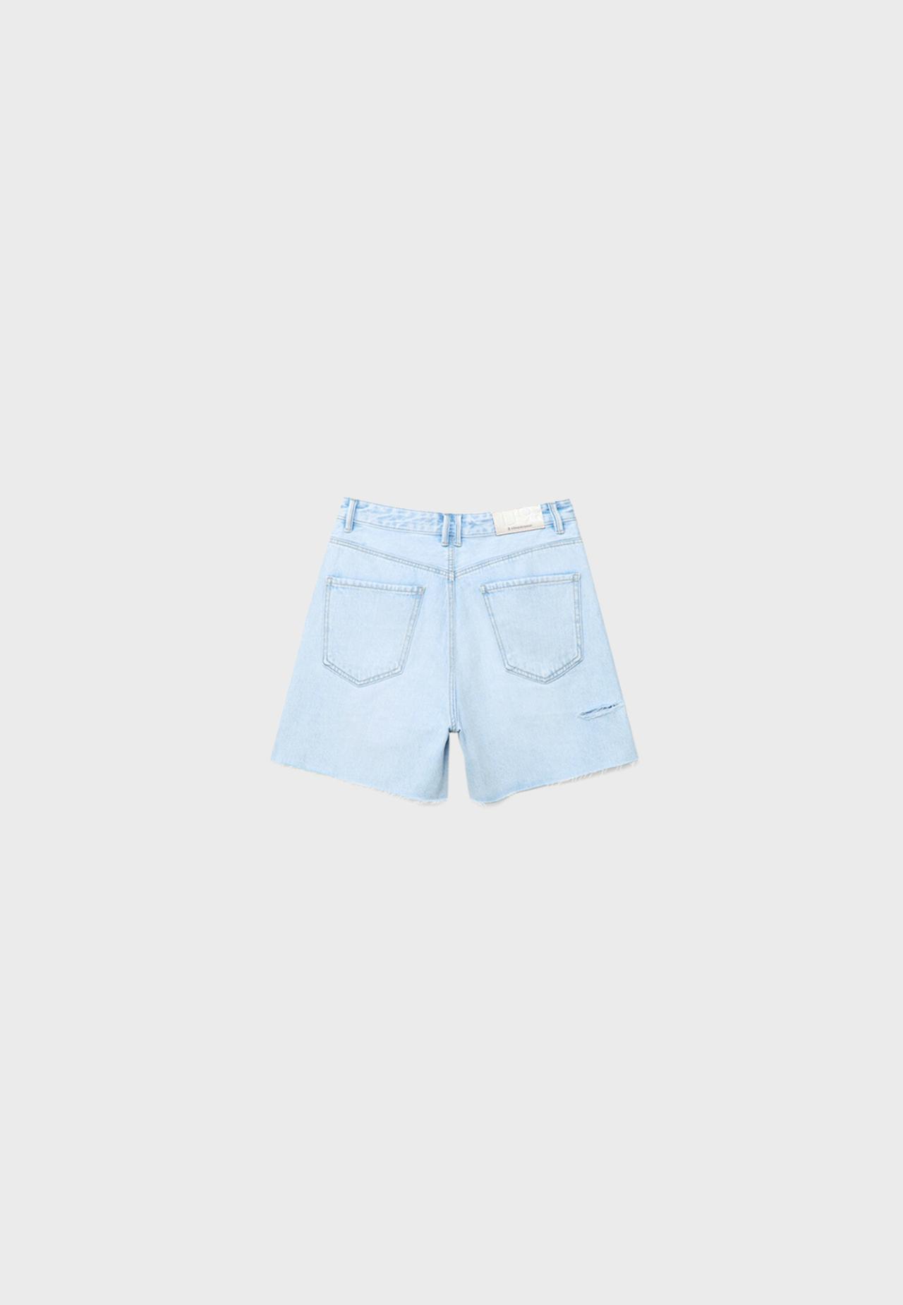 D93 Longline shorts — MEDIUM LIGHT BLUE DENIM