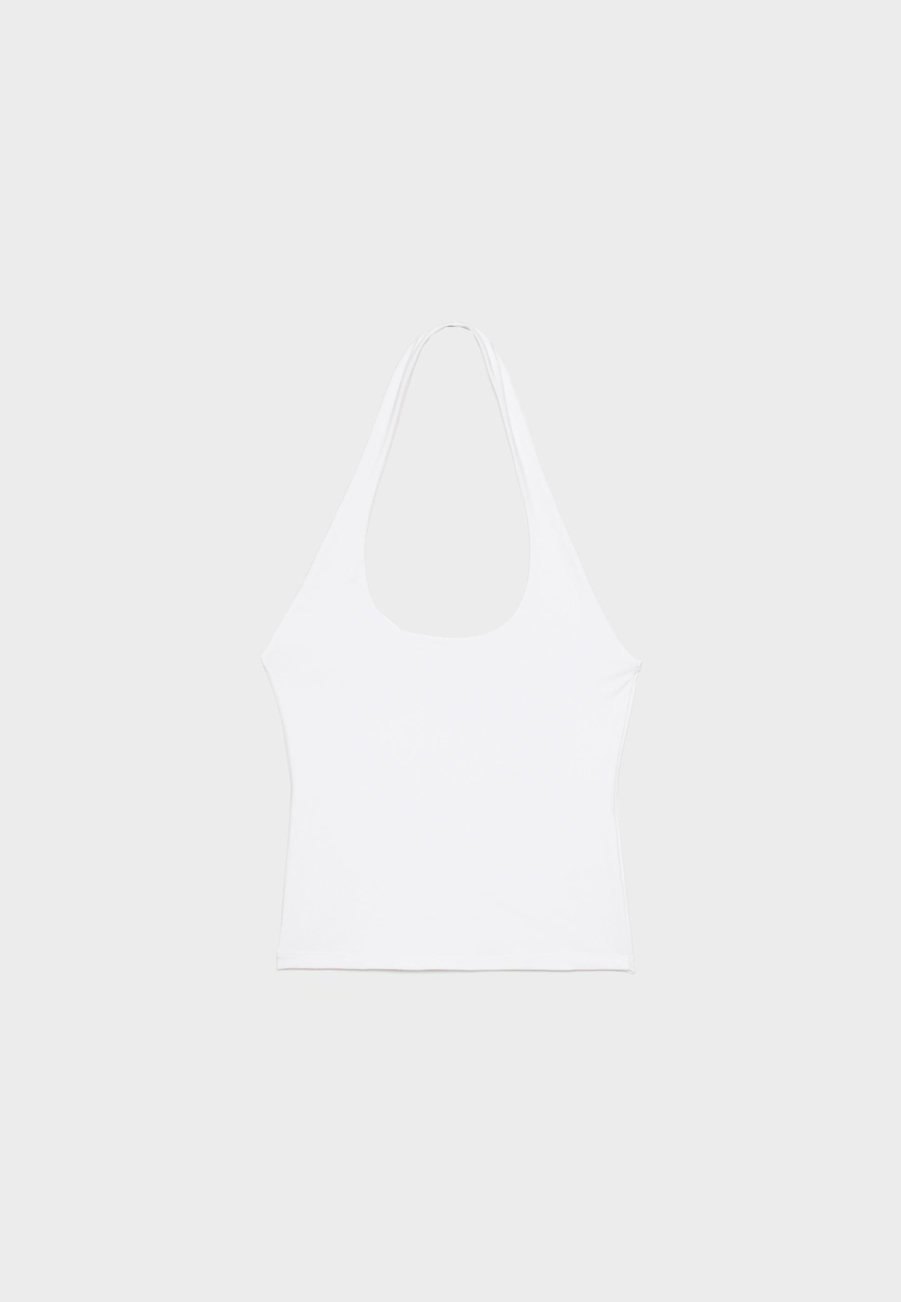 Halter neck T-shirt — White