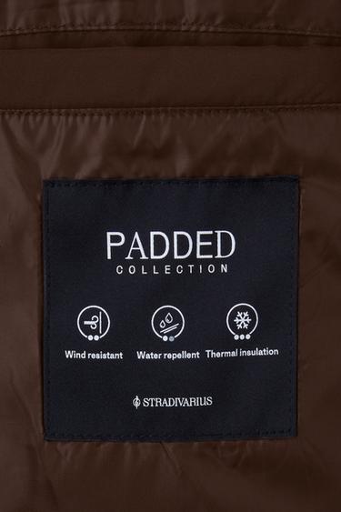 Basic hooded padded jacket — Brown 9