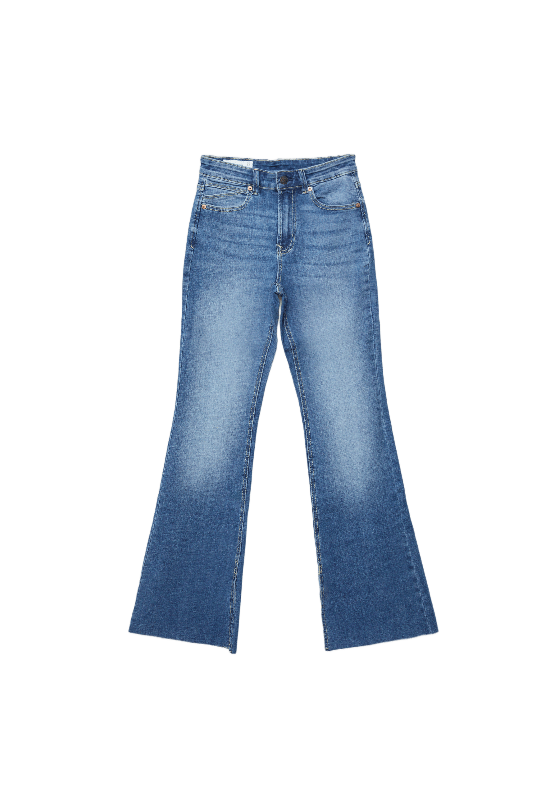 D74 yırtmaçlı çan paça jean - Görsel 11