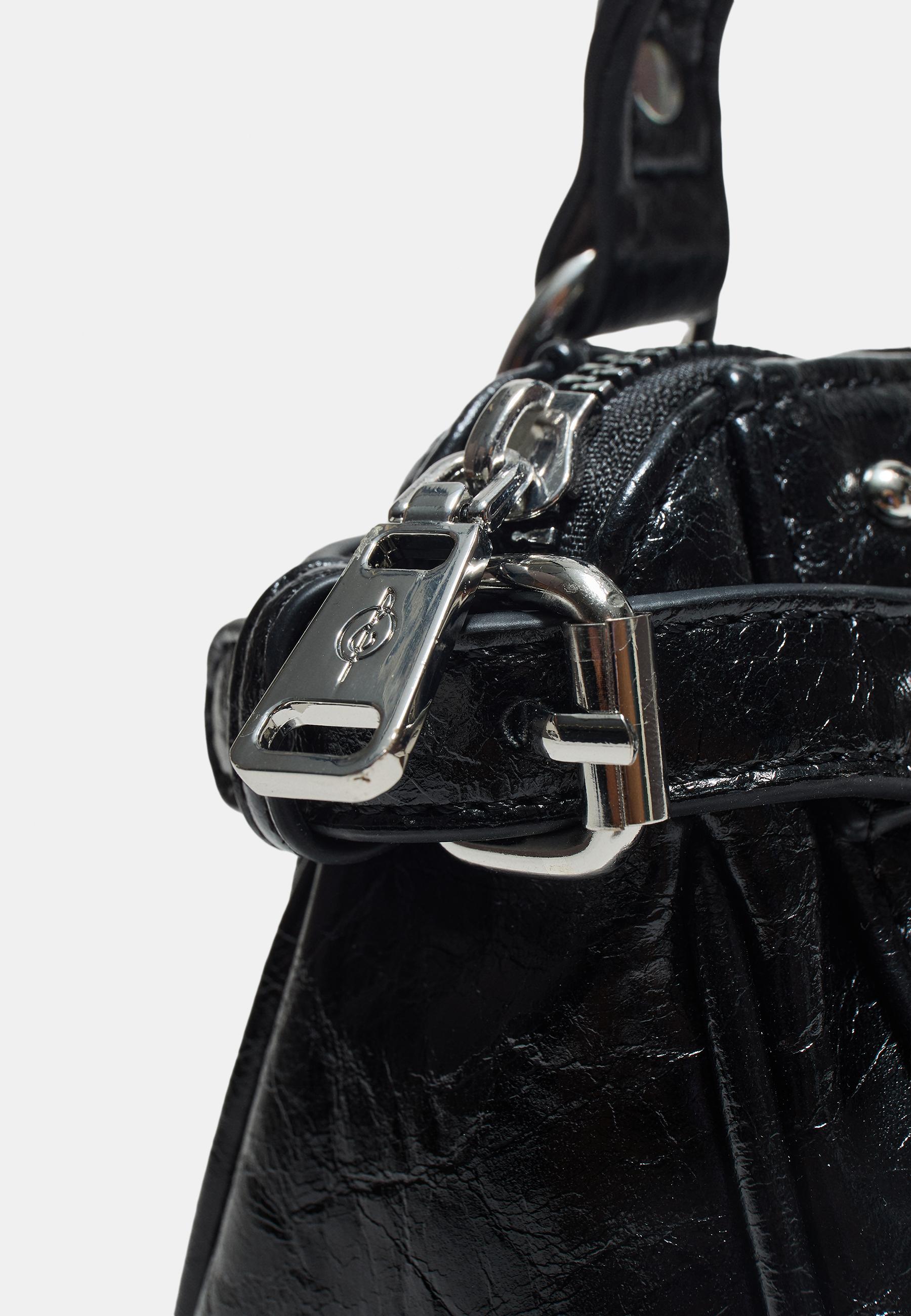 Studded pocket crossbody bag — Black