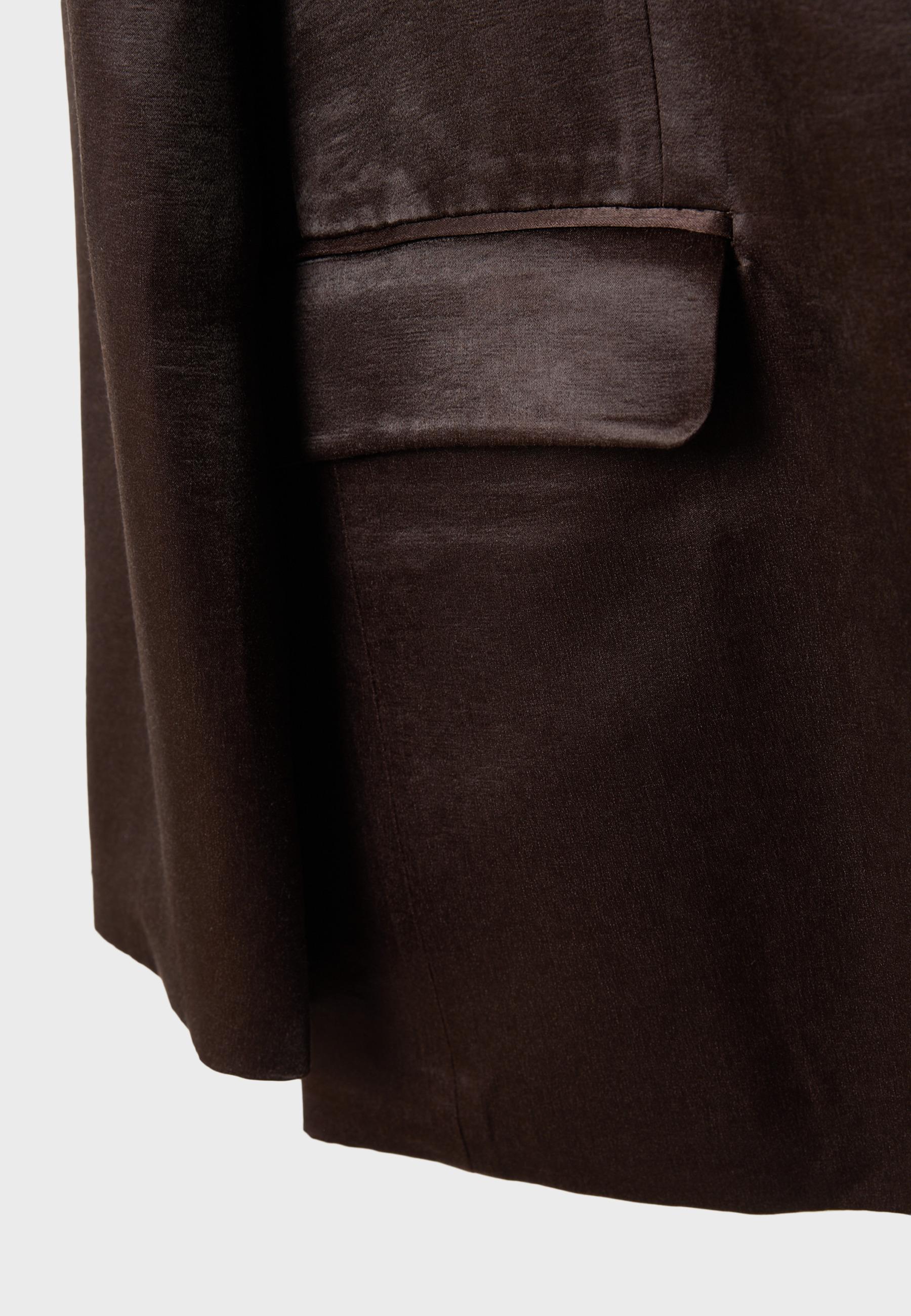 Satin blazer — Brown