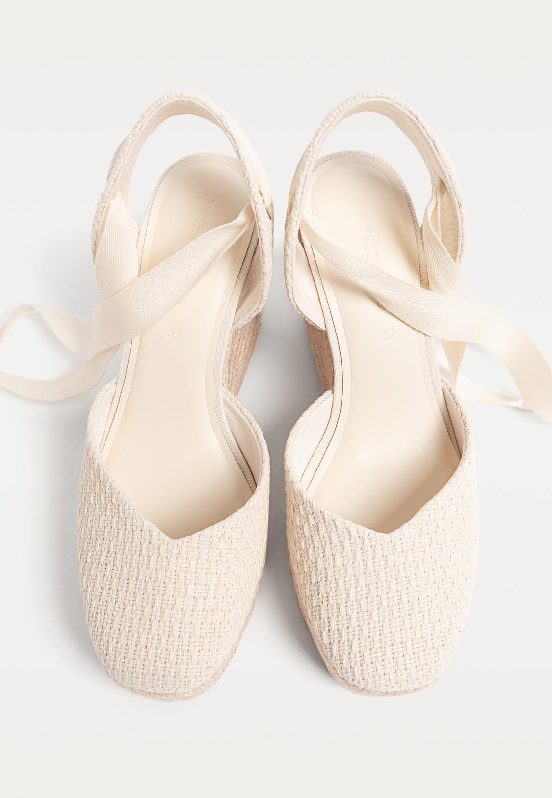 Cuña Zapatillas Esparto Mujer Stradivarius Cuñas Yute Textura