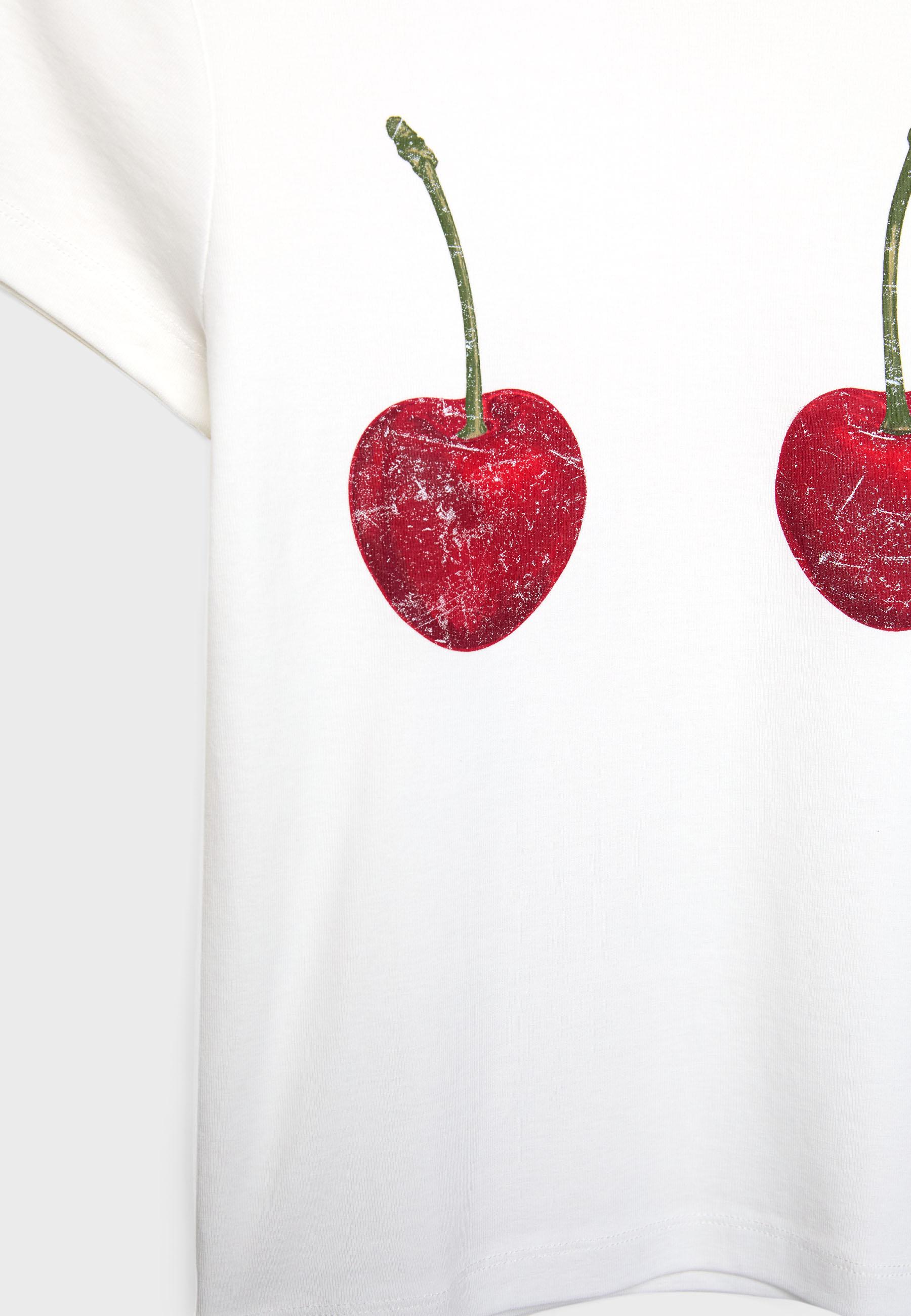 題名『Cherry』 Short sleeve cherry T-shirt - Women's fashion | Stradivarius