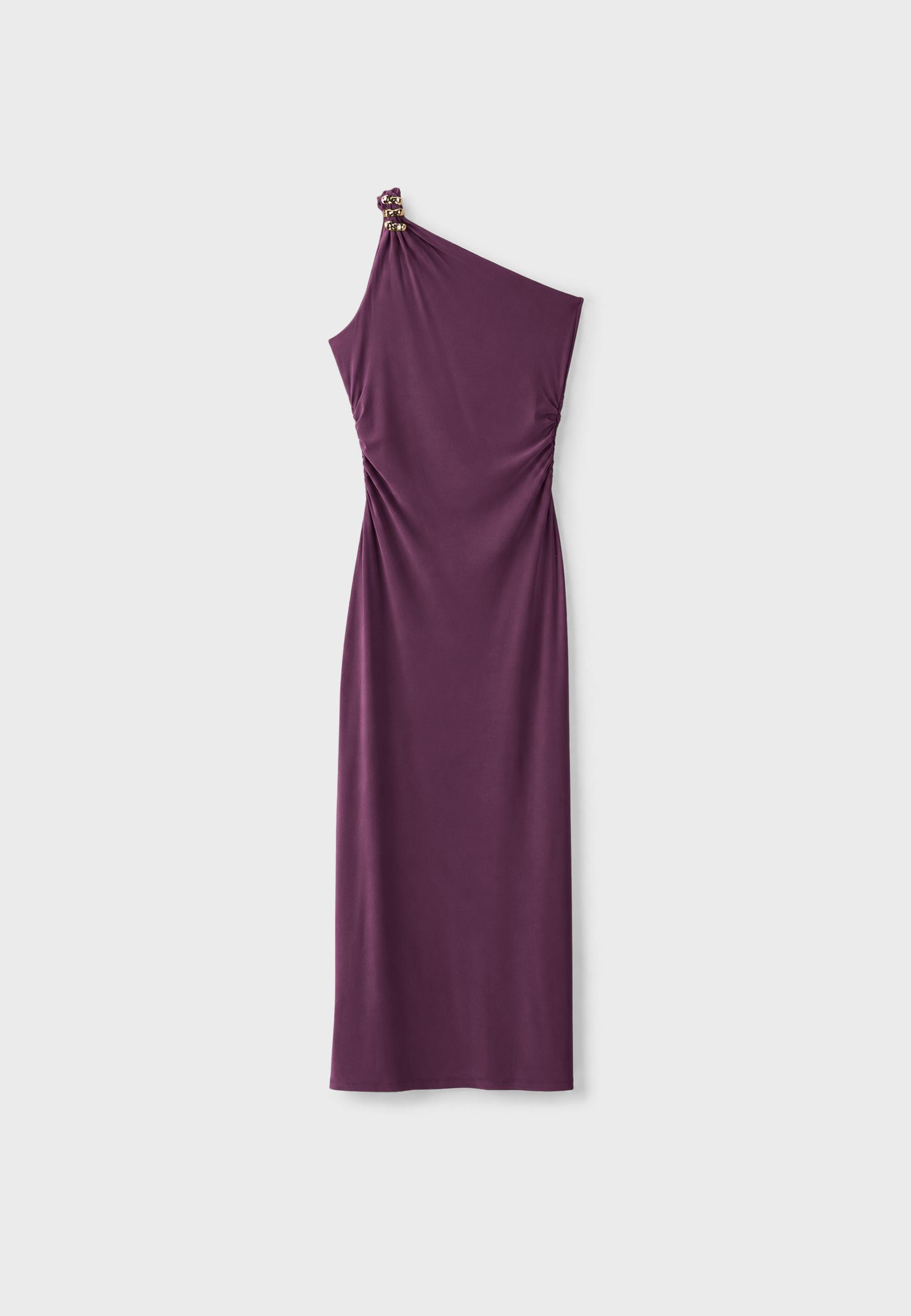 Metallic detail dress — Purple