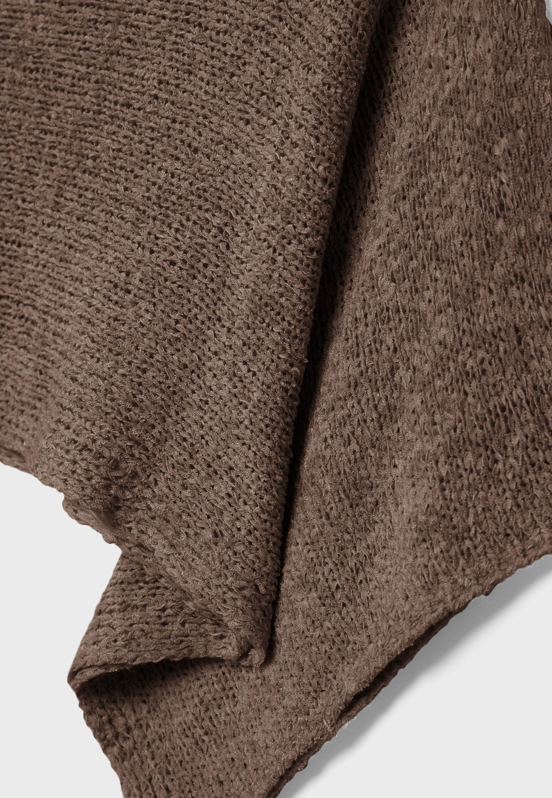 Basic cape knit jumper — Brown