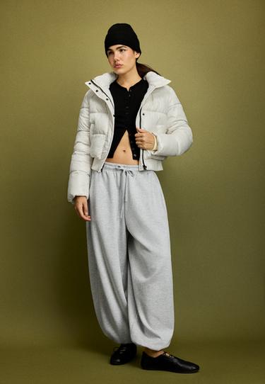 Shiny hooded padded jacket — Vanilla 2