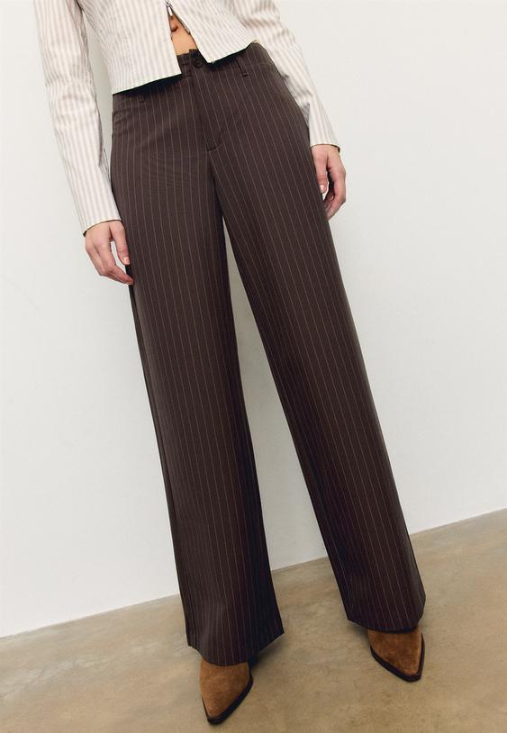 Ozko Krojene Elegantne Ravne Hlače