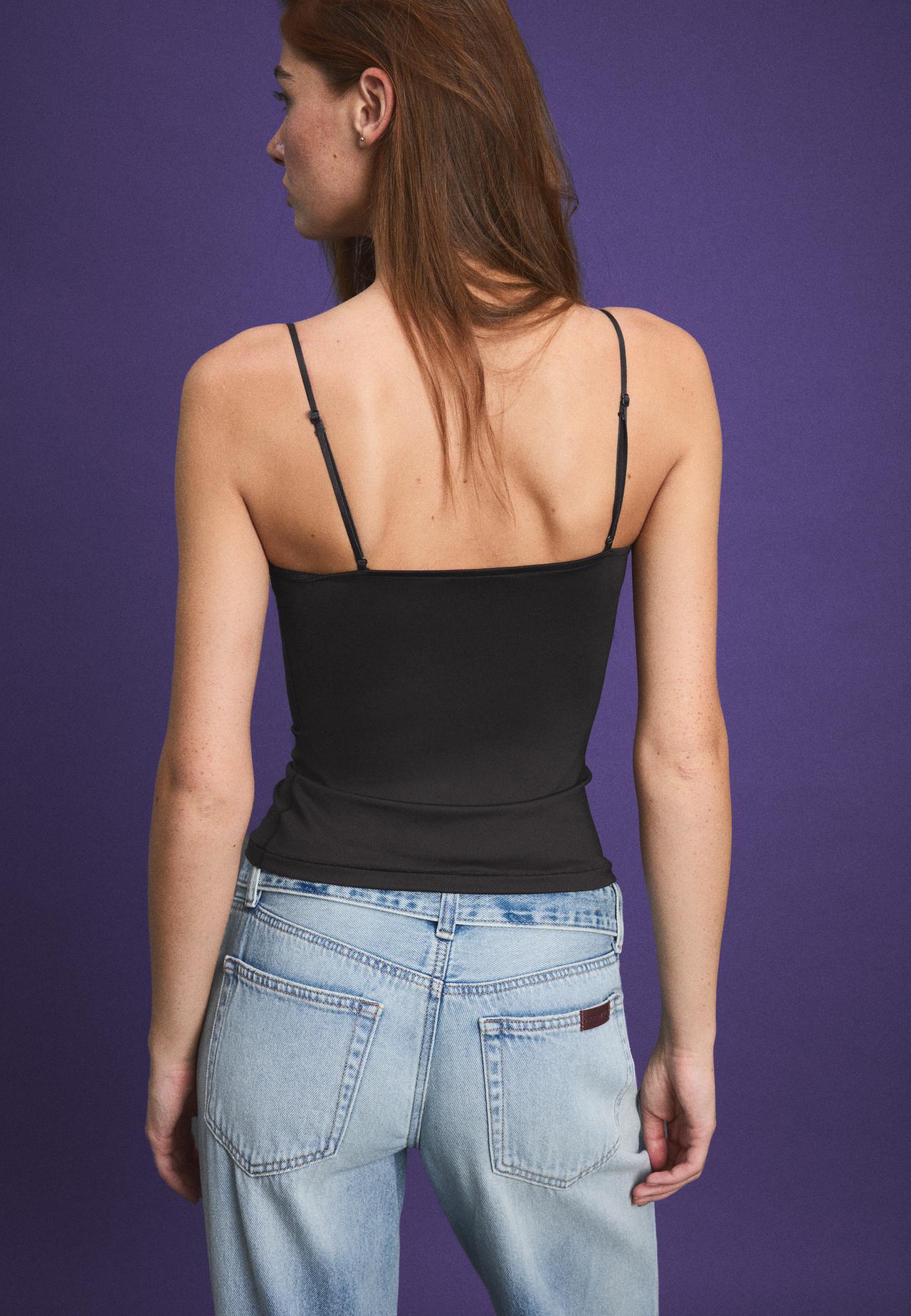 Corsetry-inspired top — Brown