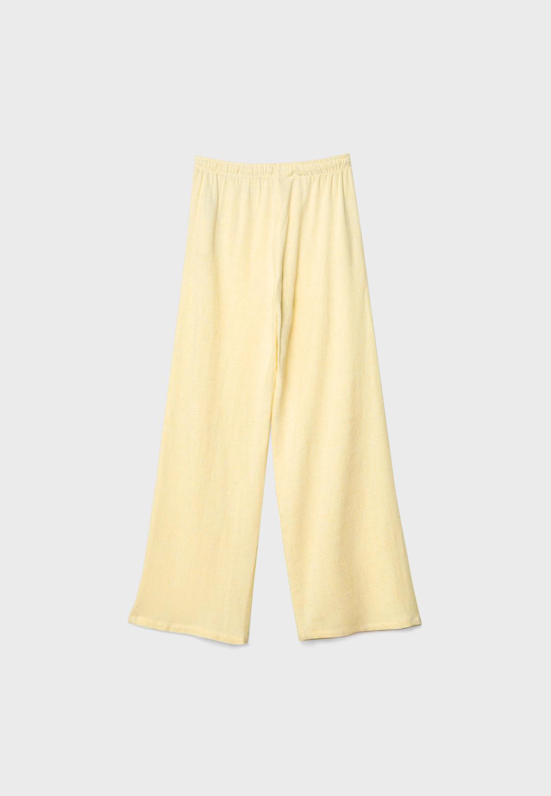 Pantalón fluido efecto lino