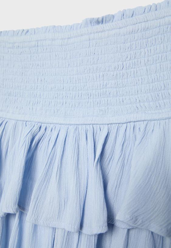 Volanlı mini şort etek - Görsel 9