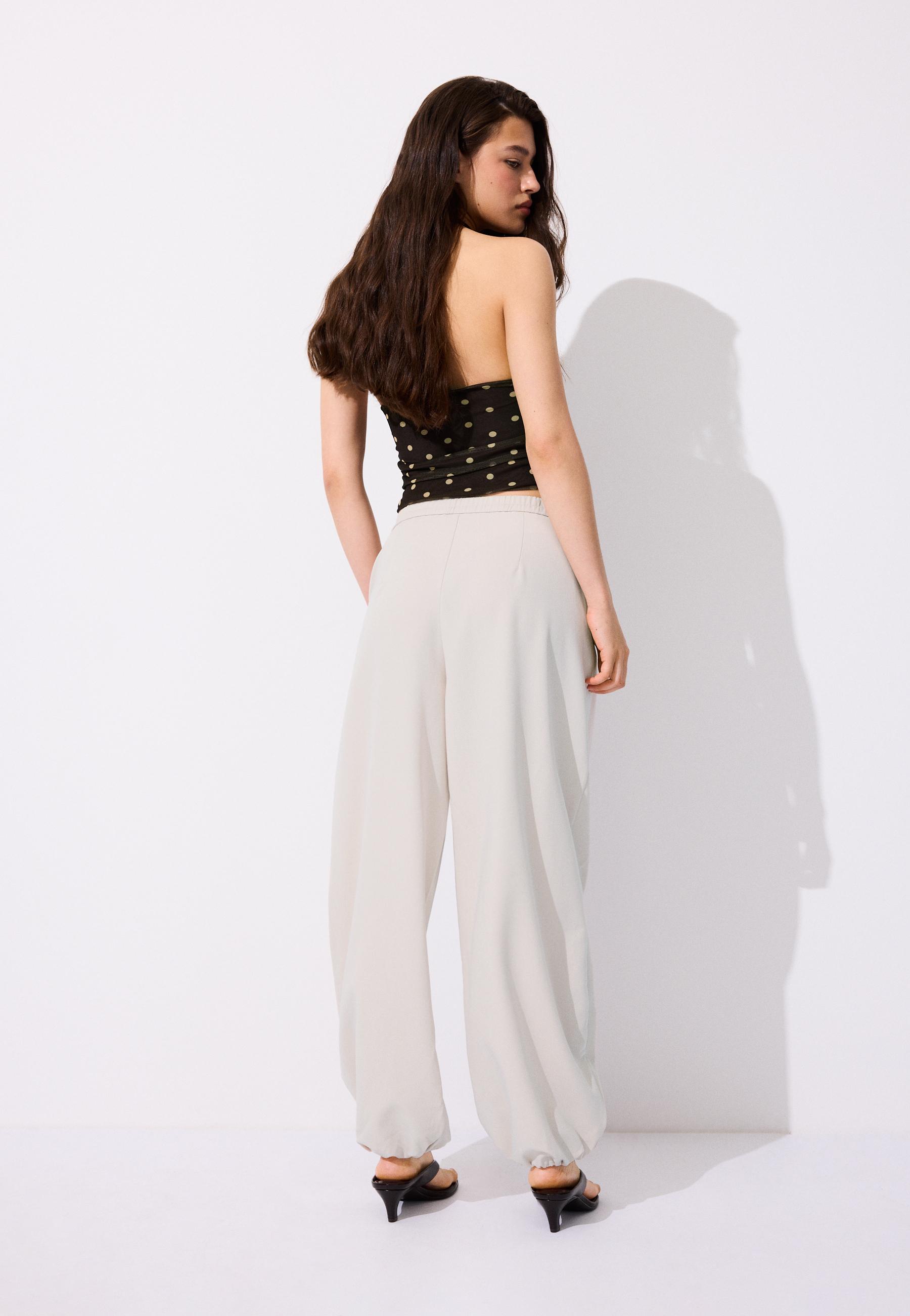 Balon kesim klasik pantolon - Görsel 6