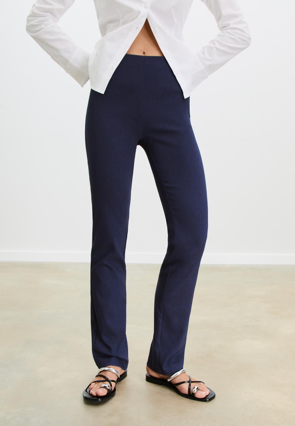 Pantalone slim fit effetto denim