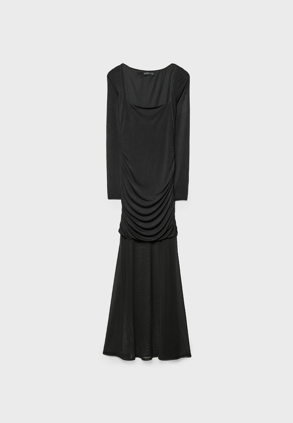 Robe longue combinée tulle fluide