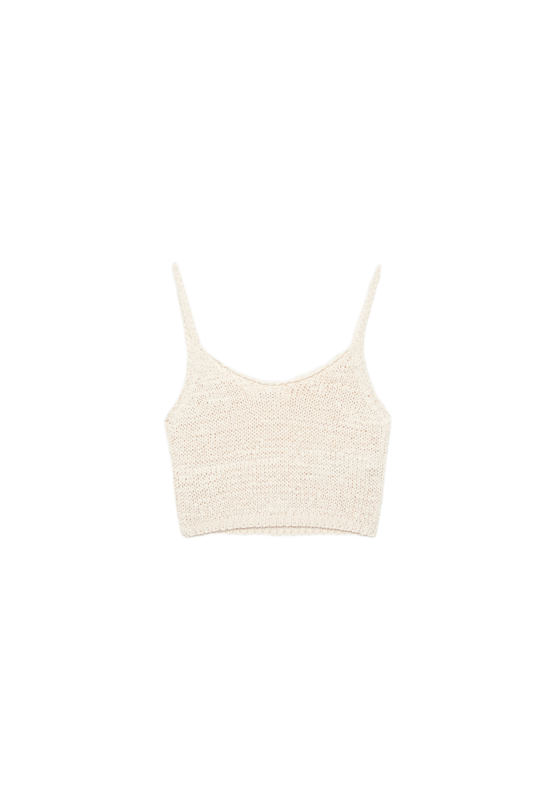 Knit tape top — Vanilla