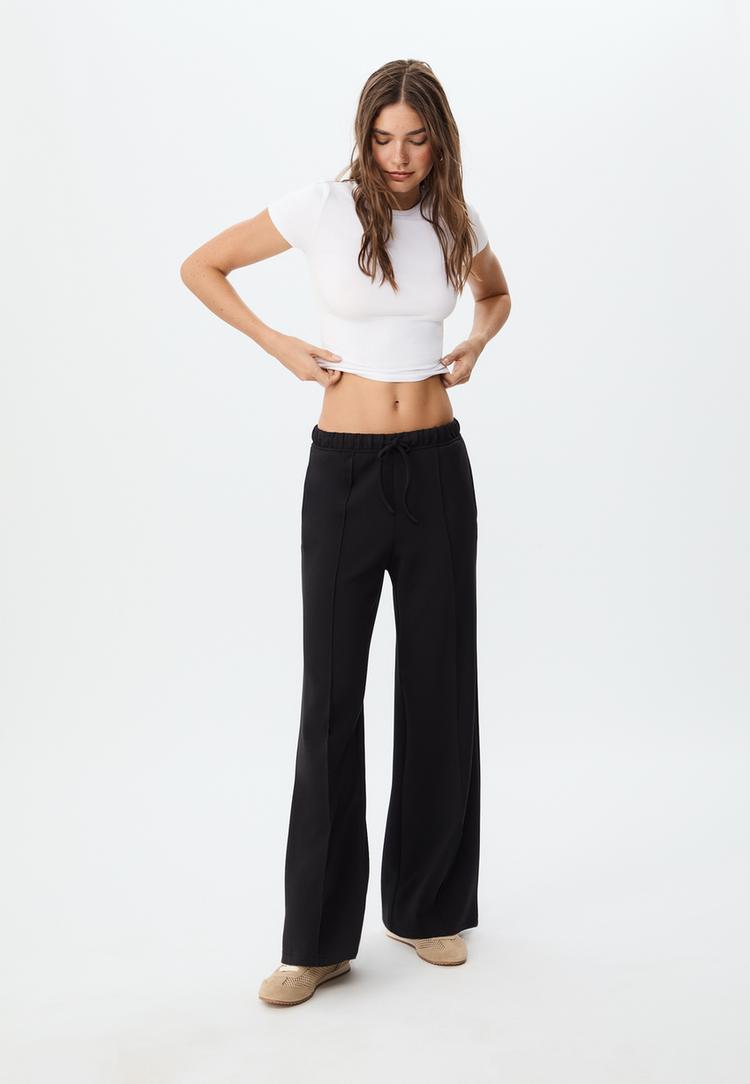 pantalon wide leg nervio tacto suave