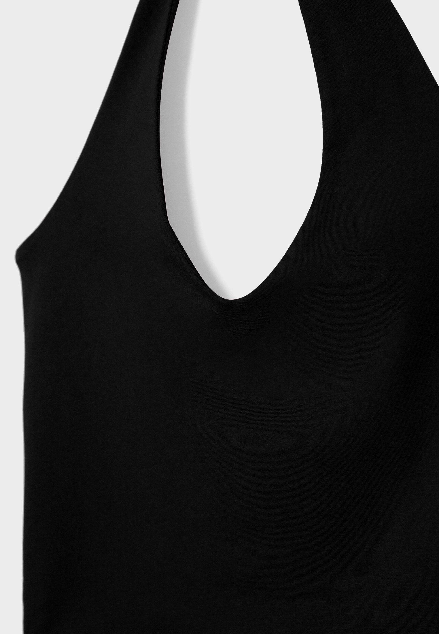 Halter crop top — Black