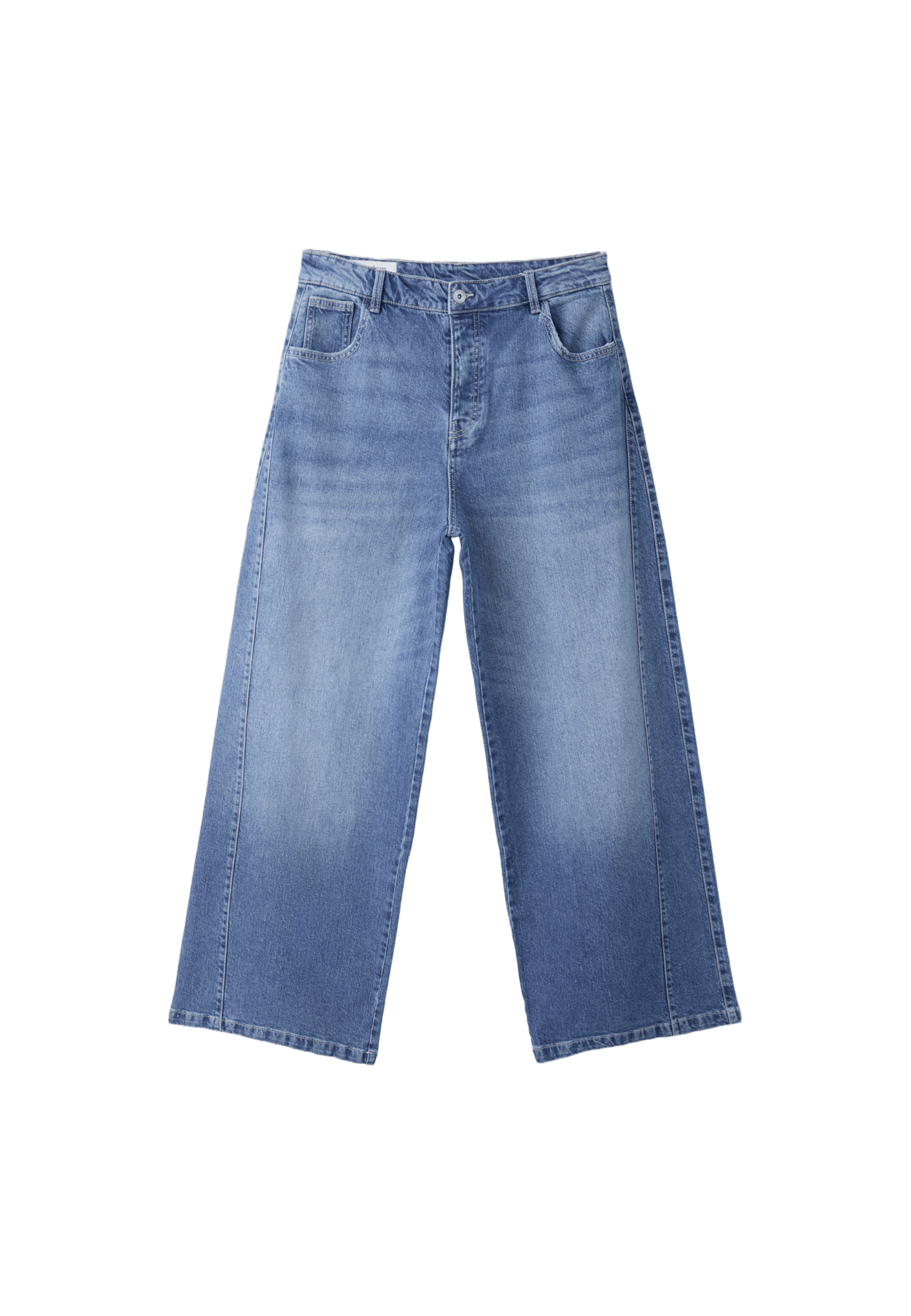 Low-rise super wide-leg jeans — MEDIUM BLUE DENIM
