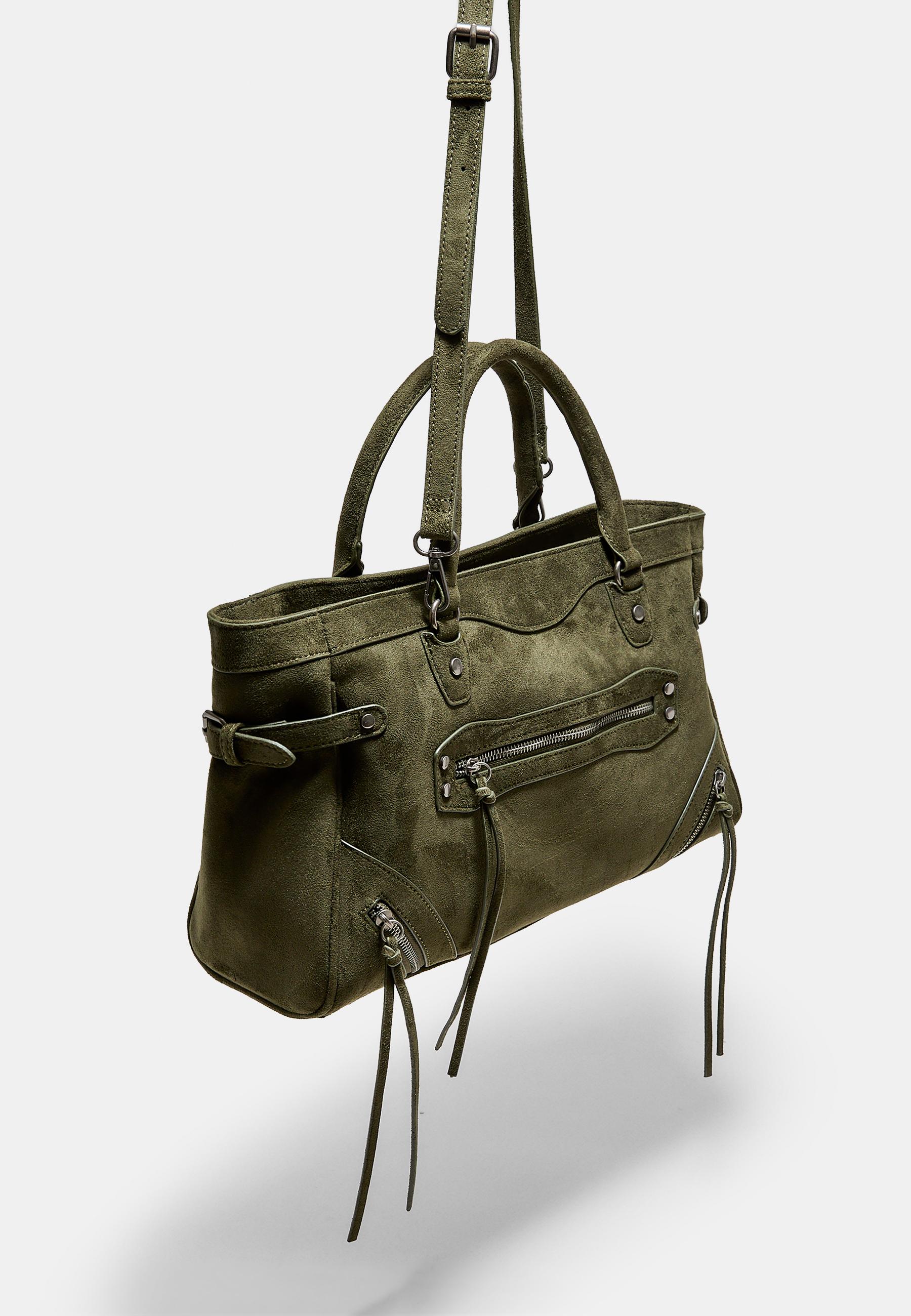 City bag with zip pulls — Khaki