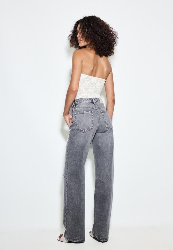 d92 recht model jeans met brede pijpen l04891951
