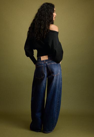Asymmetric ribbed hem knit jumper — Black 5