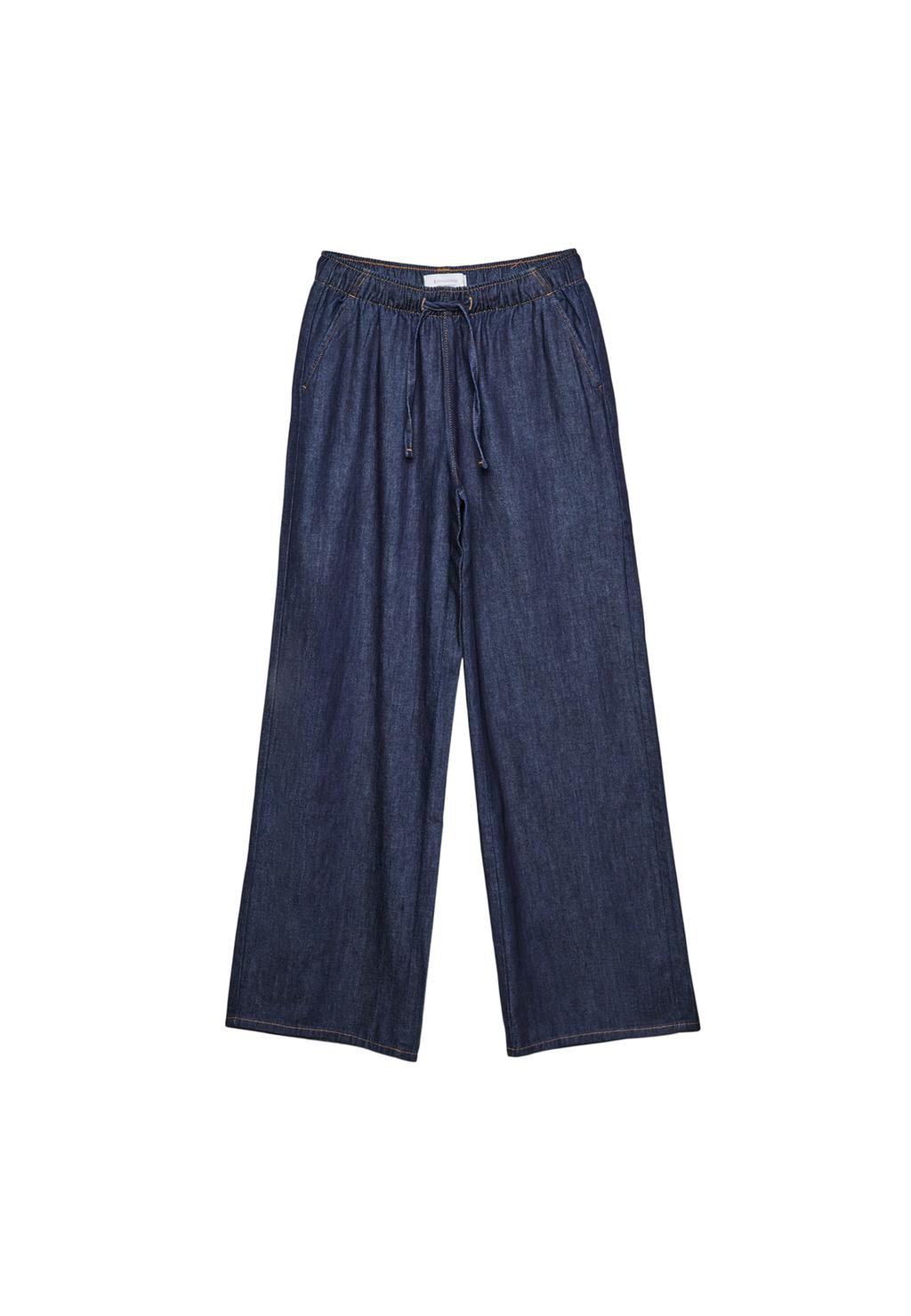 Pantalón fluido largo denim