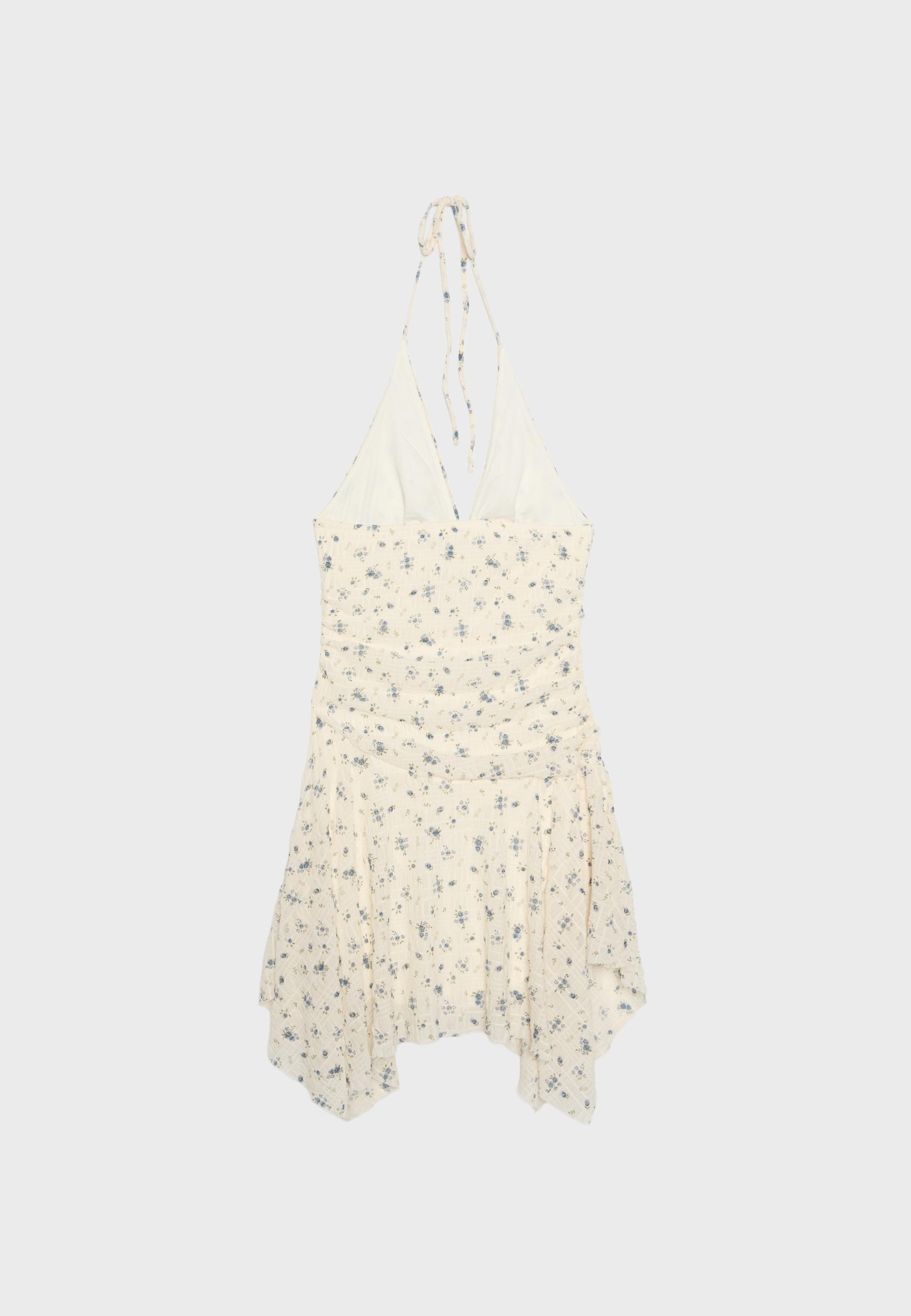 Short dress with pointed hem