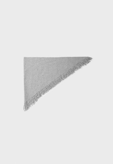 Fringed cape scarf — Dark grey 1