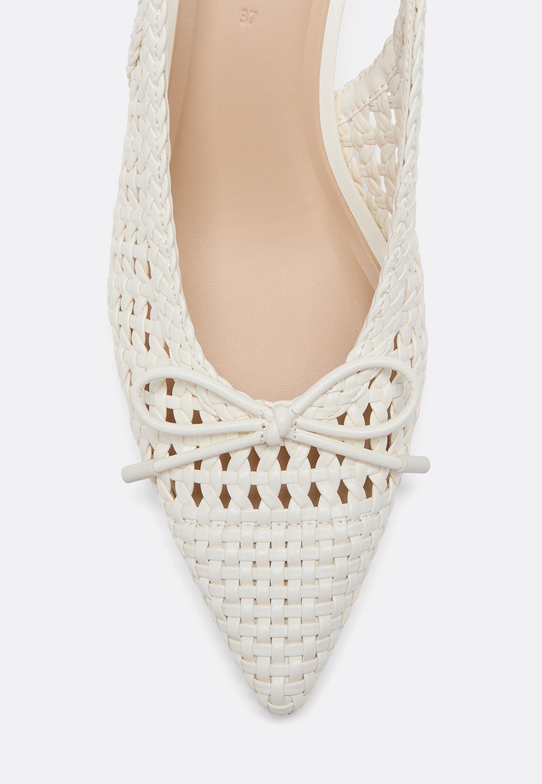 Cut-out heeled shoes — WHITE